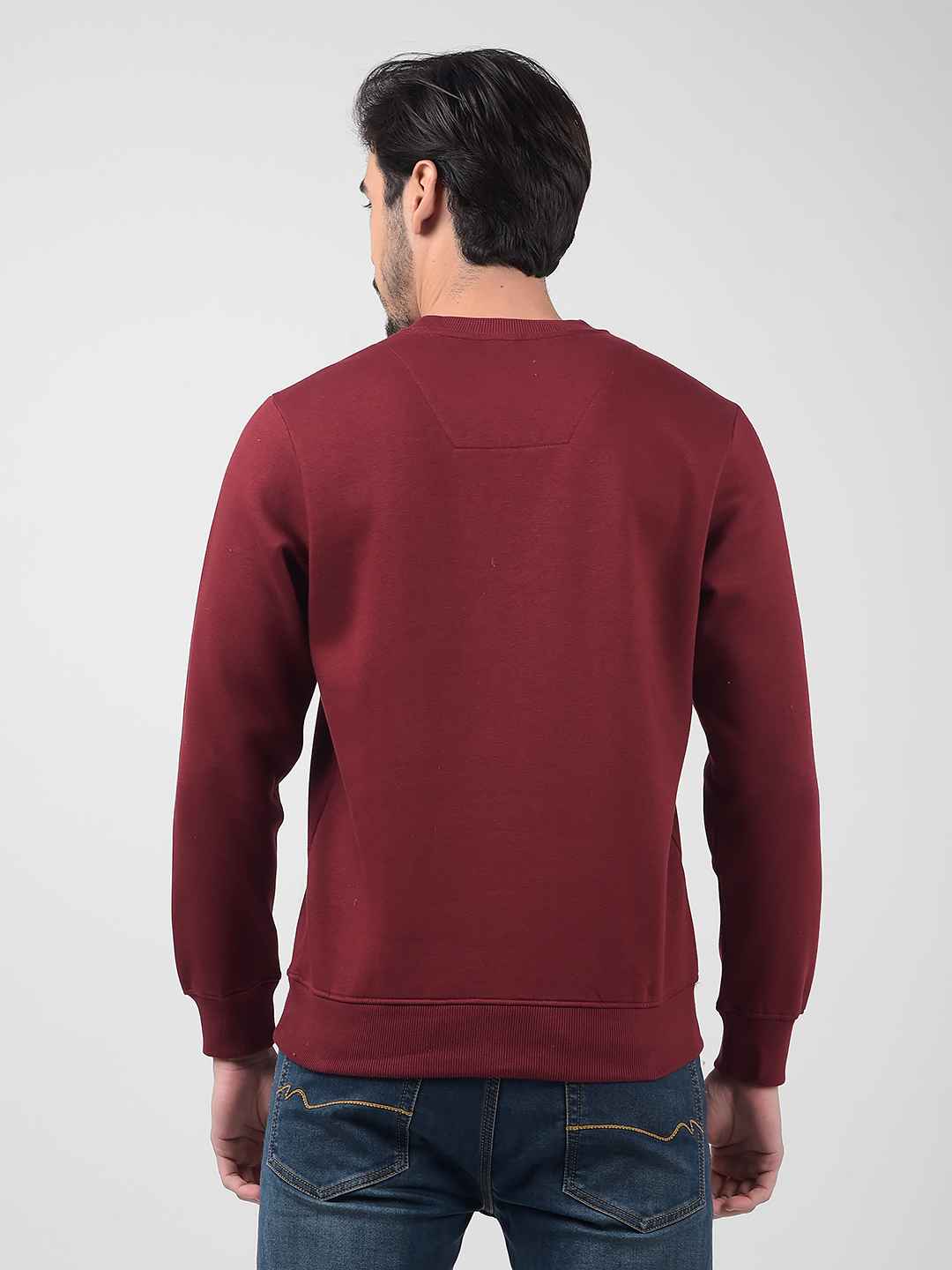 Numero Uno Men Typography Maroon Sweat Shirt